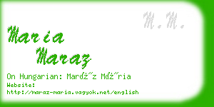 maria maraz business card